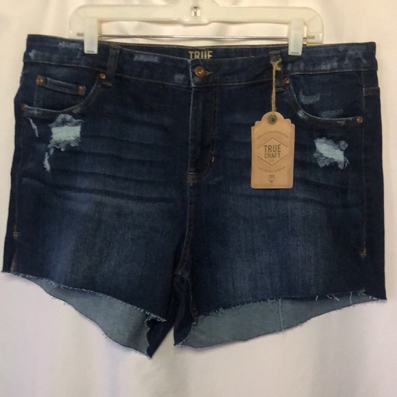 TRUE CRAFT PLUS women’s denim blue shorts. Size 20 W. Super soft stretch. - Picture 1 of 10